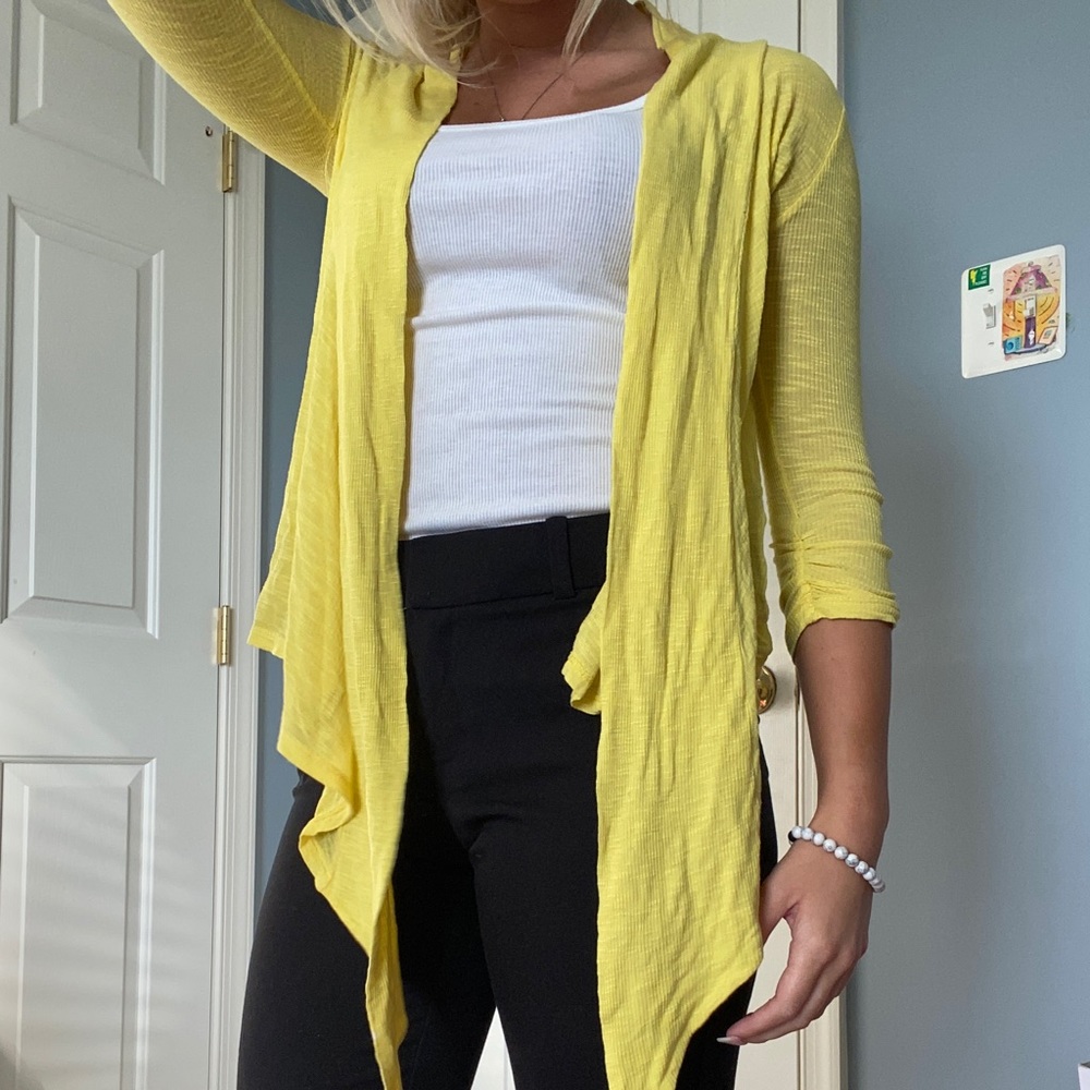 Sheer Yellow Cardigan